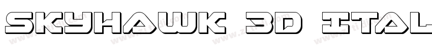 Skyhawk 3D Italic字体转换